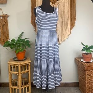 Max Studio blue and white stripe dress NWT
